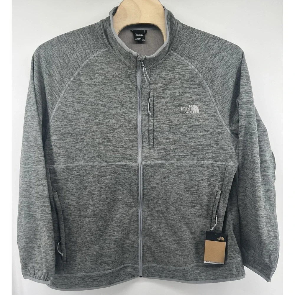 North Face Mens Canyonlands Full Zip Fleece Jacket 3XL XXXL Gray Heather New NWT